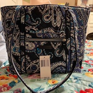 (EUC) Vera Bradley Iconic Tote in Deep Night Paisley